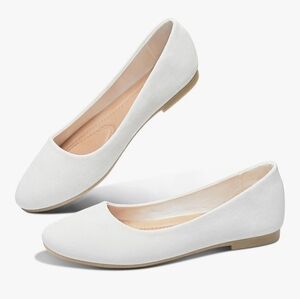 Classic White Women's Ballet Flats